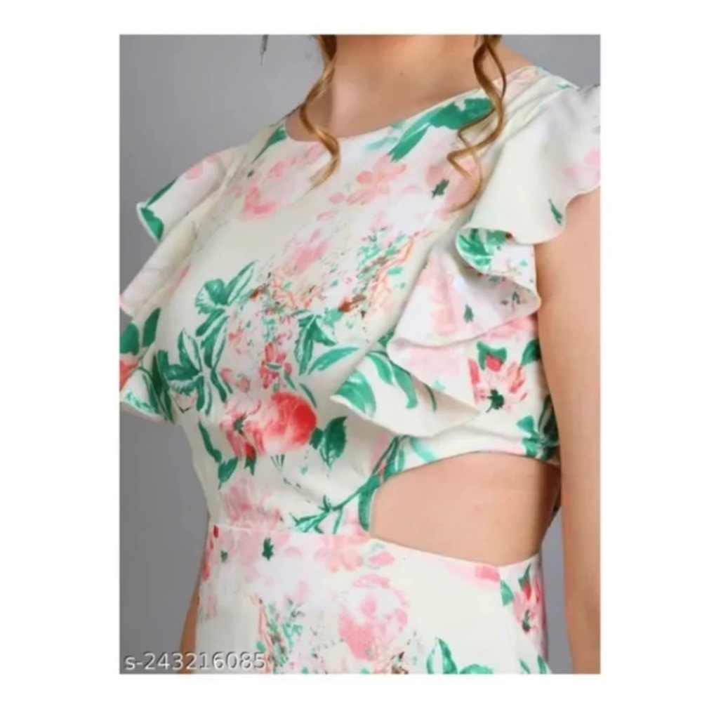 Floral Cut Out Dress - Picture 5 of 11